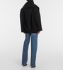 Cocoon wrap virgin wool coat