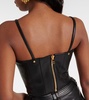 Leather crop top