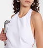 Halterneck cotton-blend maxi dress