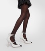 Paneled leather pumps