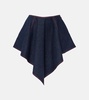 Triangle asymmetric denim miniskirt