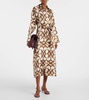 Ileana printed silk twill shirt dress