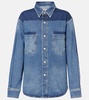 Monaco patchwork denim shirt