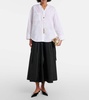 Gea pleated taffeta maxi skirt