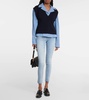 Split cuff skinny jeans