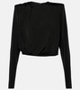 Draped jersey top