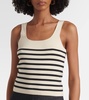 Stevie striped silk and cotton tank top