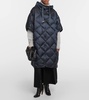 Treca quilted canvas down cape