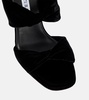 Twist velvet mules