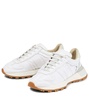 Leather-trimmed sneakers