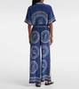 Oceane printed silk wide-leg pants