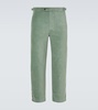 Oberon cotton velvet straight pants