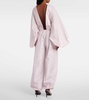 Balloon silk wide-leg pants