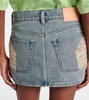 Macaria distressed denim miniskirt