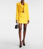 Cropped bouclé tweed blazer