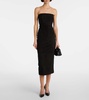 Suede midi dress