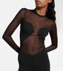 Semi-sheer bodysuit