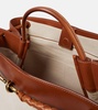 Andiamo Large leather-trimmed canvas tote bag