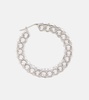 Jahleel large crystal-embellished hoop earrings