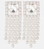 Crystal-embellished drop earrings