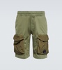 Cotton jersey cargo shorts
