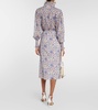 Galoa floral cotton midi dress