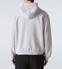 Face cotton fleece zip-up hoodie