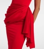 Draped crêpe satin gown