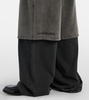 Layered cotton fleece sweatpants