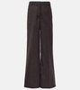 High-rise wool wide-leg pants