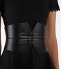 Leather corset belt