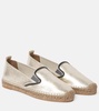Monili metallic leather espadrilles