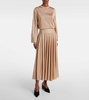 Pointelle maxi skirt