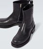 Leather ankle boots