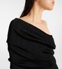 Draped off-shoulder maxi dress
