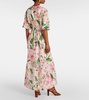 Gesto floral linen maxi dress