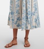 Barbara floral linen midi dress