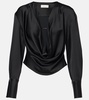Envers draped satin top