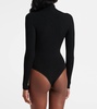 Ribbed-knit turtleneck bodysuit