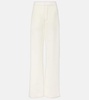 High-rise wool-blend wide-leg pants