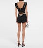 Embellished cotton bustier top