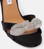 Very Bow Tie 105 embellished satin sandals