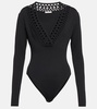Cutout V-neck bodysuit