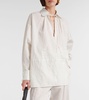 Saletta pinstripe cotton and silk shirt