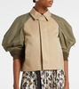 Paneled cotton-blend jacket