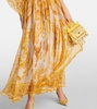 Majolica silk chiffon maxi dress