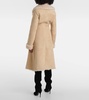 Shearling-trimmed suede coat