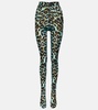 Cadie leopard-print tights