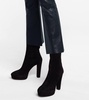 Saint Honore 120 suede platform ankle boots