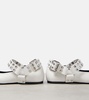 Embellished leather ballet flats